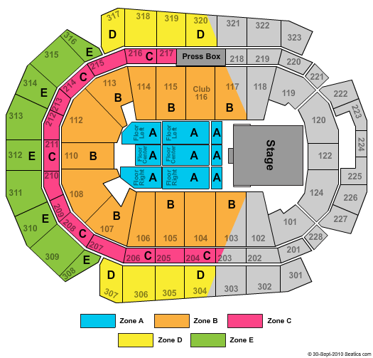 Wells Fargo Arena - IA Radio City Zone Seating Chart